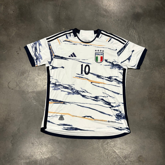 Adidas Italy National Team Soccer Jersey White #10 (L)