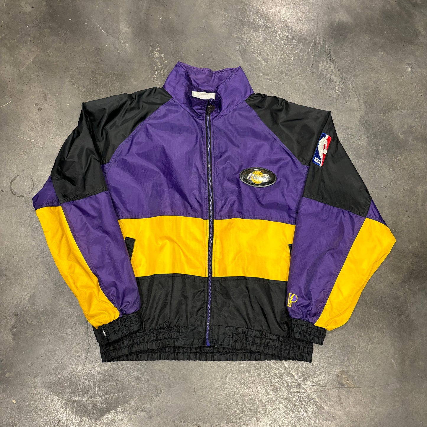 Vintage 90s Los Angeles Lakers Windbreaker Jacket Pro Player (XXL)